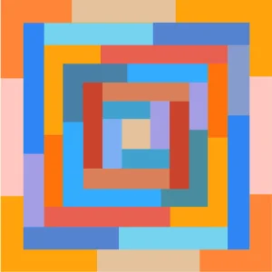 "Celebration of Spring No 1" Contemporary Geometric Print on Fine Art Paper by Sassoon Kosian