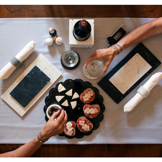 Not Yet Made - Made To Order Large White Marble and Wood Cutting Board For Sale - Image 5 of 9