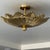Brass Pure Brass Flush Mount Ceiling Light | Brushed Brass 4-Light Fixture For Sale - Image 8 of 11