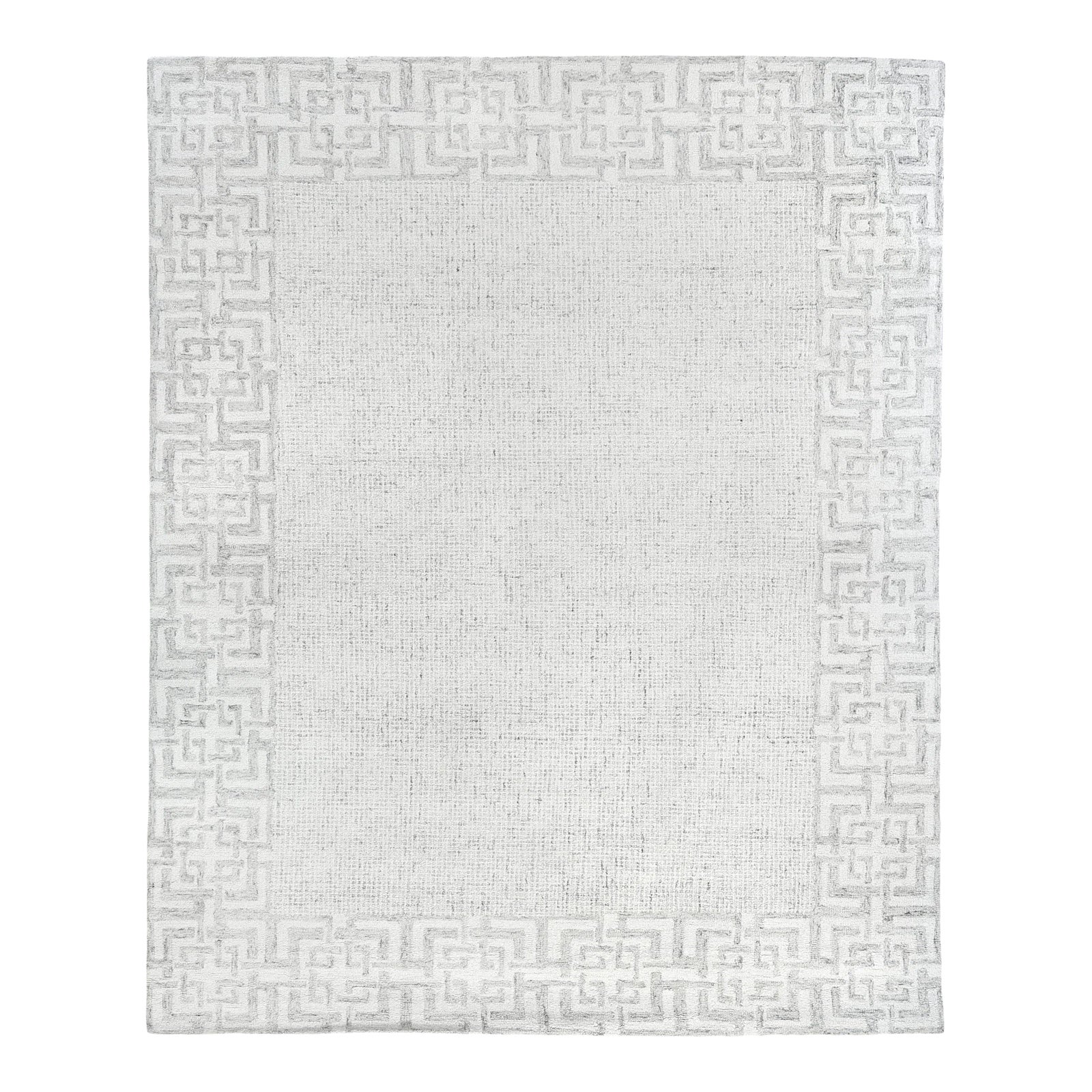 Exquisite Rugs Melbourne Hand Loom Wool & Cotton Gray - 8'x10' | Chairish