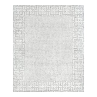 Exquisite Rugs Melbourne Hand Loom Wool & Cotton Gray - 8'x10' For Sale