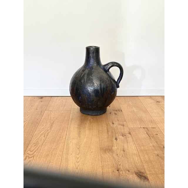 Large Brutalist Studio Ceramic Floor Vase by Gerhard Liebenthron, 1970s For Sale - Image 6 of 7