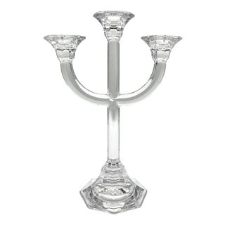 Vintage Three-Light Crystal Candelabra from Villeroy & Boch, 1970s For Sale