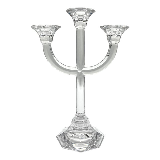 Vintage Three-Light Crystal Candelabra from Villeroy & Boch, 1970s For Sale