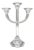Vintage Three-Light Crystal Candelabra from Villeroy & Boch, 1970s For Sale