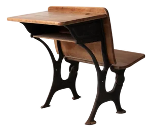 Antique Chicago Cast Iron School Desk