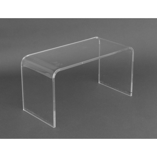 Karl Springer Modern Clear Acrylic Waterfall Table For Sale - Image 4 of 7