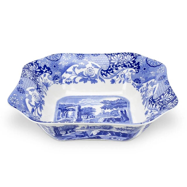 Ceramic Spode Blue Italian Square Serving Bowl 9.5" For Sale - Image 7 of 7