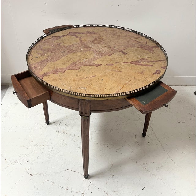 20th Century Louis XVI Bouillotte Table in Veneered Wood For Sale - Image 3 of 11
