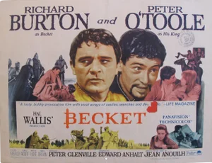 1964 Original American Movie Poster - "Becket" With Richard Burton & Peter O'Toole