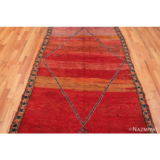 Moroccan Nazmiyal Collection Vintage Red Shag Moroccan Rug For Sale - Image 3 of 8