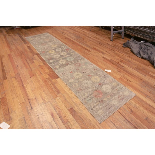 Nazmiyal Collection Modern Runner Abrash Rug For Sale In New York - Image 6 of 9