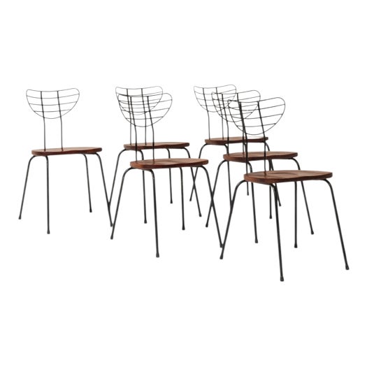 Radar Dining Chairs by Willy Van Der Meeren for Imexcotra, 1950, Set of 6 For Sale