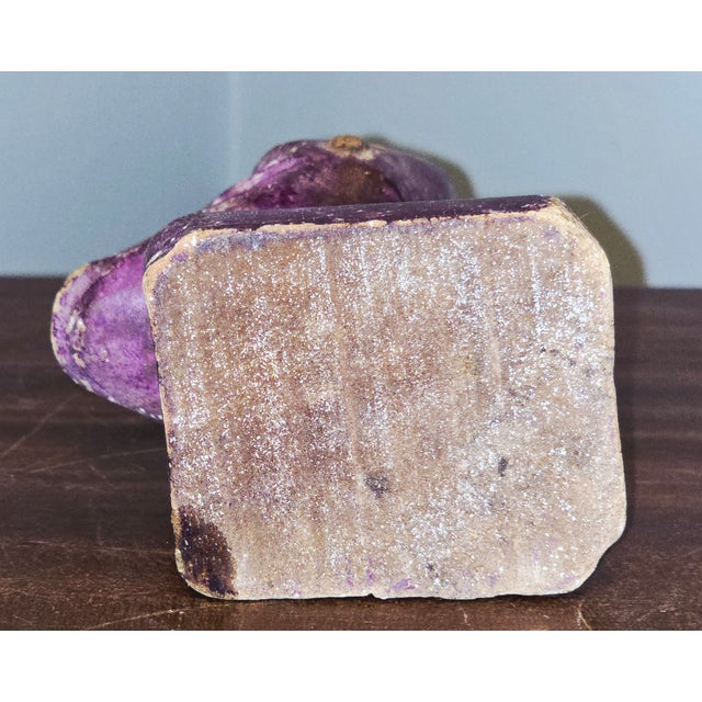 Mid 20th Century Papua New Guinea Yina Spirit Figure in Purple Pigment For Sale - Image 12 of 12