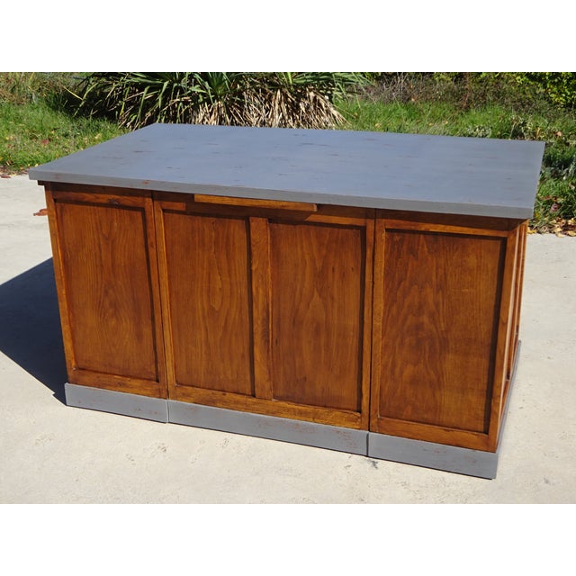 Vintage American Oak Desk, 1950s For Sale - Image 17 of 18