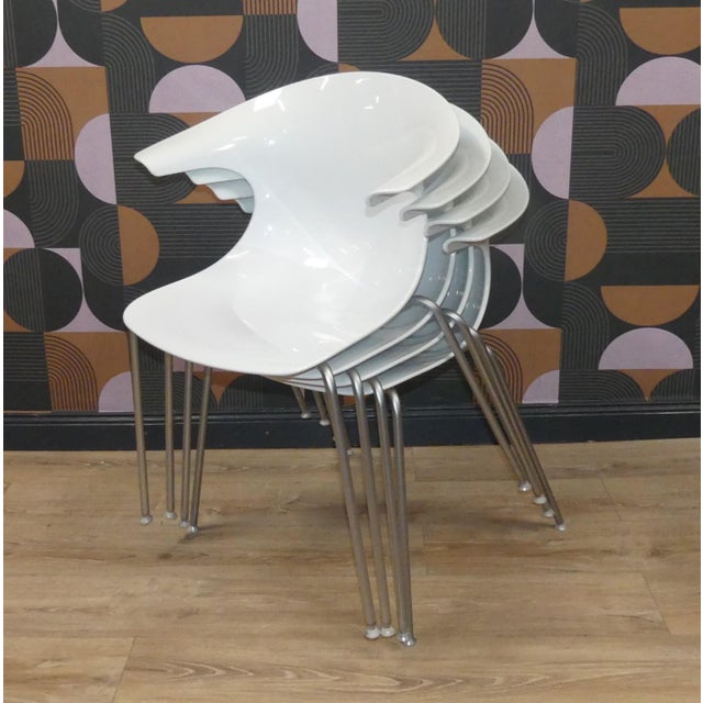 Vintage Italian Loop Plastic Stacking Chairs, 2010, Set of 4 For Sale - Image 15 of 18