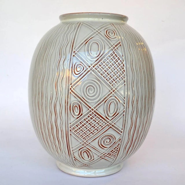 Mid-Century Modern Dutch Vintage Ceramic Vases by Wim Visser for Sphinx, 1950s, Set of 2 For Sale - Image 3 of 10