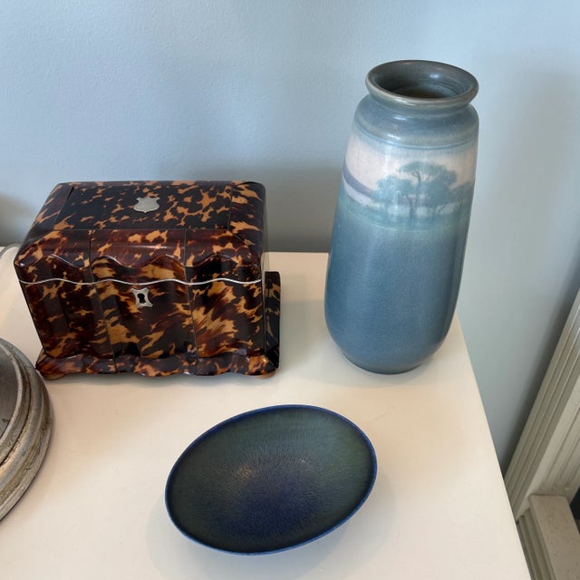 Navy Blue 1950s Berndt Friberg Small Blue Decorative Bowl For Sale - Image 8 of 9