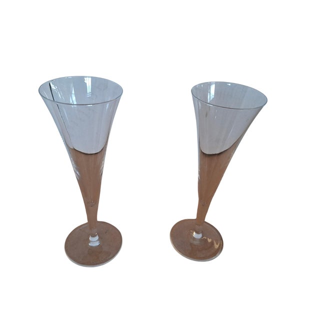Glass La Grande Dame Champagne Glasses by Veuve Clicquot, 2000, Set of 2 For Sale - Image 7 of 8