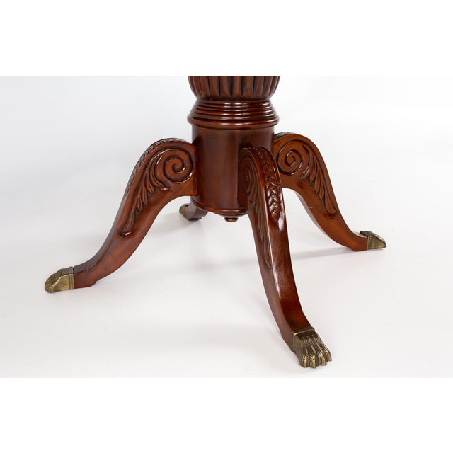 2000 - 2009 Baker Furniture Contemporary Mahogany Clawfoot Center Console Table For Sale - Image 5 of 8