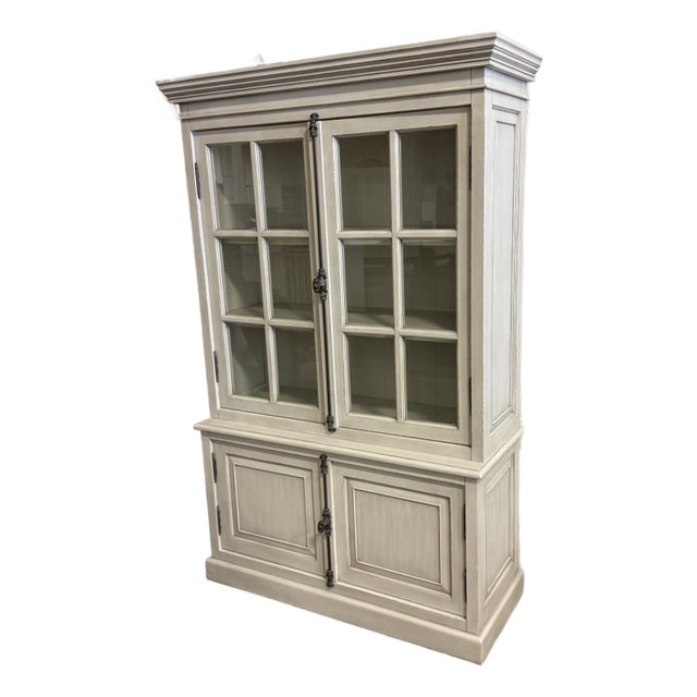 Restoration Hardware French Casement Two Piece Cabinet For Sale