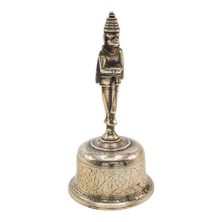 Antique Maid's Calling Bell, Indian, Bronze, Hanuman Deity, Ghanta, Victorian For Sale