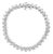 .925 Sterling Silver 1/2 Cttw Diamond Miracle Set "S" Link Tennis Bracelet - (J-K Color, I2-I3 Clarity) - Size 7.50 For Sale