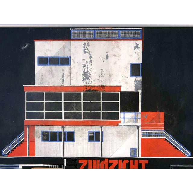 Marcel Seger, Bauhaus Villa, 1932, Charcoal, Pastel & Paper, Framed, Set of 2 For Sale - Image 9 of 18