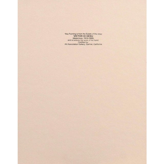 Tan 'Seated Nude' by Victor Di Gesu, Paris, Louvre, Salon D'Automne, Académie Chaumière, Carmel, Los Angeles County Museum of Art For Sale - Image 8 of 9