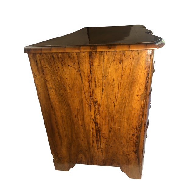 17th Century 18th Century Austrian Rococo Walnut Inlaid Three-Drawer Chest For Sale - Image 5 of 6