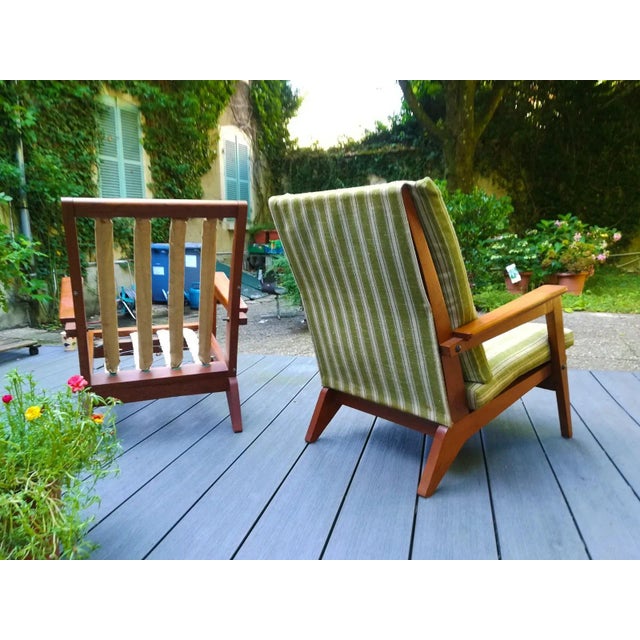 Set of Teak Lounge Chairs, 1950s For Sale - Image 6 of 12