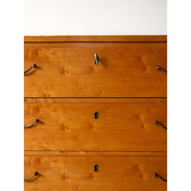 1960s Vintage Scandinavian Chest of Drawers in Birch Burl, 1960s For Sale - Image 5 of 9