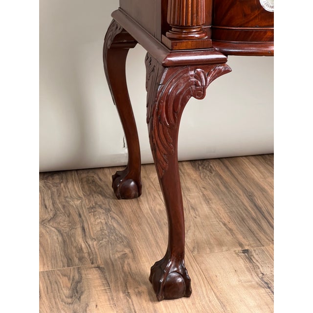 Antique George IV Chippendale Flame Mahogany Buffet C. Mid 19th Century For Sale - Image 4 of 12