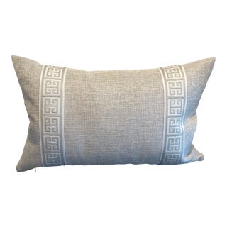 Sophisticated Gray Lumbar Pillow For Sale