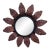 French Art Deco Sunburst Leaves Wood Mirror For Sale