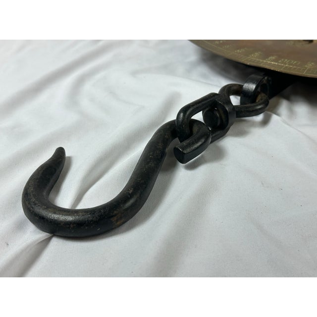 Circa 1920 Antique Salter Model 85T 600 LB Brass Spring Scale, Made in England, Hard To Find in Very Good Condition