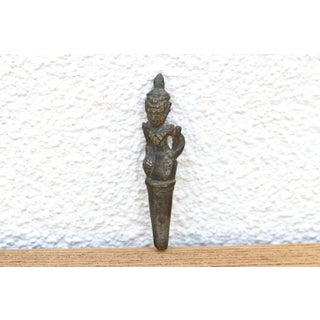 Apothecary Southeast Asian Bronze Figural Finial For Sale