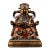 Large Vintage Gilt Bronze God of Wealth Statue - Chinese Caishen Sculpture With Polychrome For Sale
