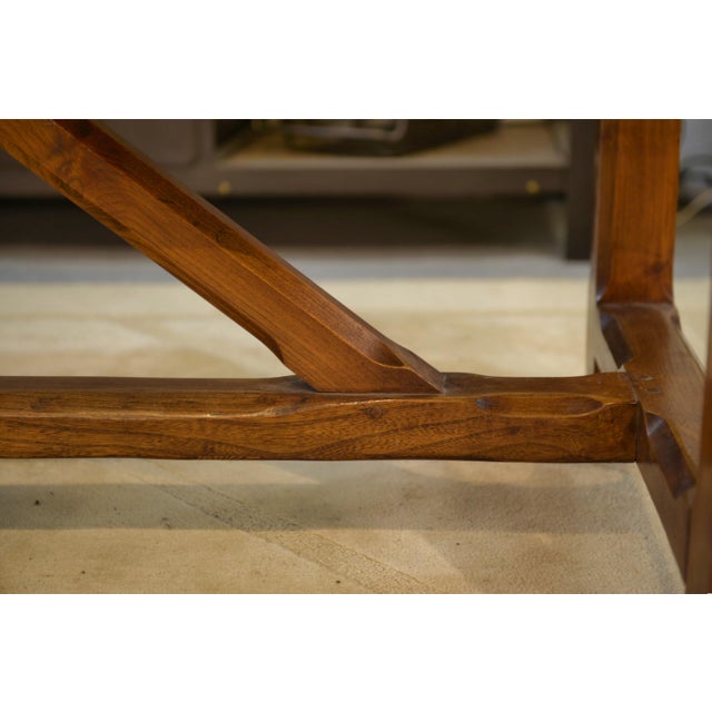 Large Elm Farmhouse Table, 1950s For Sale - Image 12 of 15