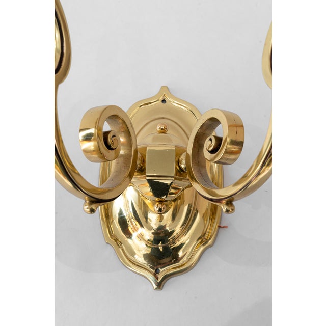 Metal Historistic Wall Lamps with Opal Glass Shades, Vienna, 1890s, Set of 3 For Sale - Image 7 of 18