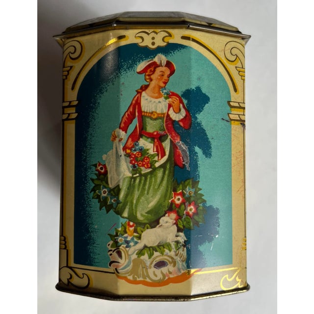 Murray Allen Regal Crown Great Britain Confections Candy Advertising Tin. Great Graphics. Six Sides Panels. Tin made in...