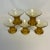 1970s 1970s Vintage Art Deco Boho Chic Pale Amber Cocktail Lowballs - Set of 5. For Sale - Image 5 of 8