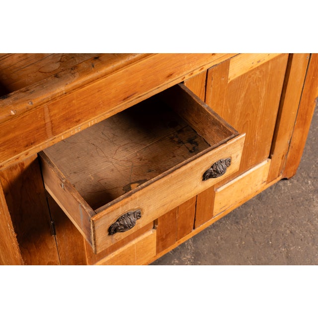 Wood Late 19th Century Early American Pine Dry Sink Cabinet For Sale - Image 7 of 7