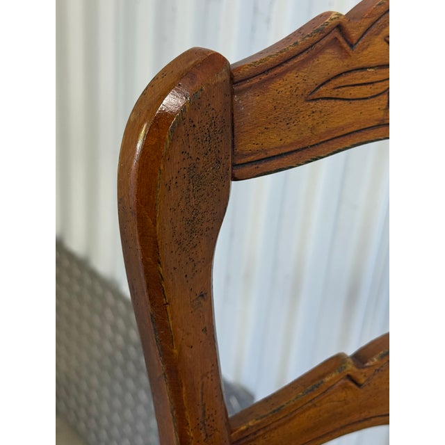 Habersham French Country Farmhouse Ladderback Rush Seat Dining Chairs - Set of 4 For Sale - Image 11 of 12