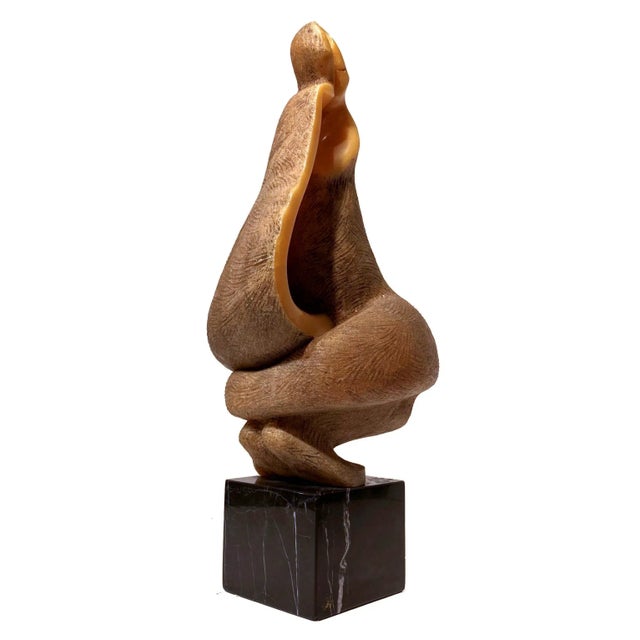 Traditional Augusto Ortega Escobedo '1914-1995, Mexican' Abstract Onyx Stone Sculpture For Sale - Image 3 of 6