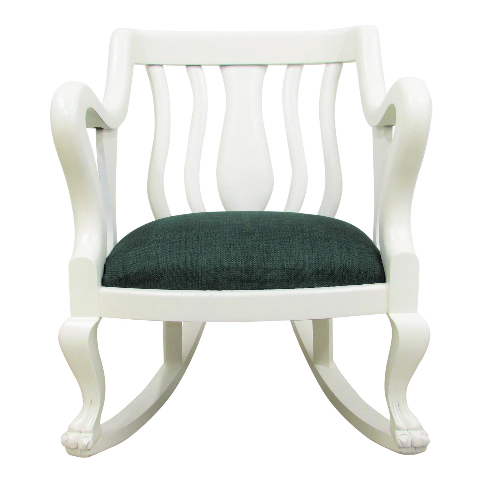 Antique Empire Revival Claw Foot Rocking Chair Chairish