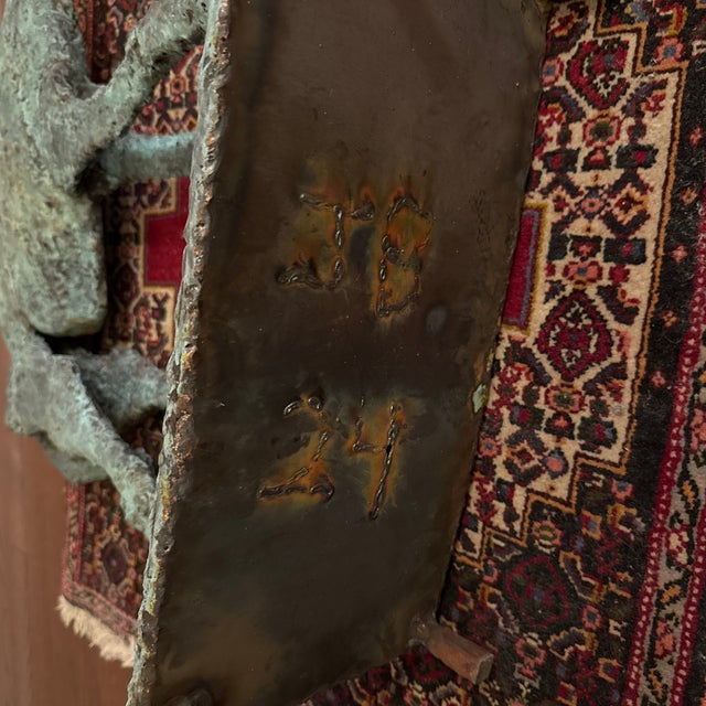 Early 21st Century Bronze Artist Made Brutalist Style Camel Sculpture For Sale - Image 12 of 12