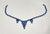 Blue Antique Czech Glass 1920s Art Deco Cascading Sterling Silver Prong Set Blue Necklace For Sale - Image 8 of 10