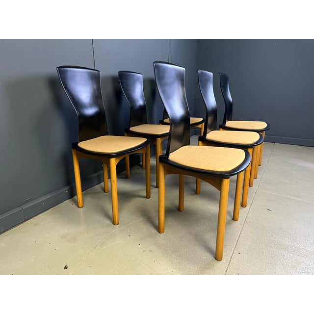 1990s Vintage Pelope Dining Chairs by Francesco Binfarè for Cassina, 1990s, Set of 6 For Sale - Image 5 of 14