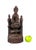 Striking 19th-century Chinese carved wood sculpture of Guanyin, the Buddhist bodhisattva traditionally associated with...